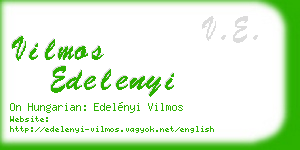 vilmos edelenyi business card